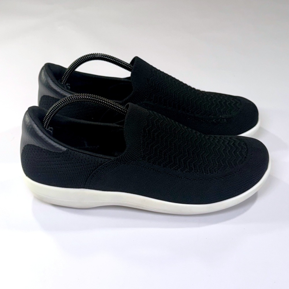 Alegria Steadie Night Shoes Womens 42/11-11.5 Black Knit Slip On Walking Comfort